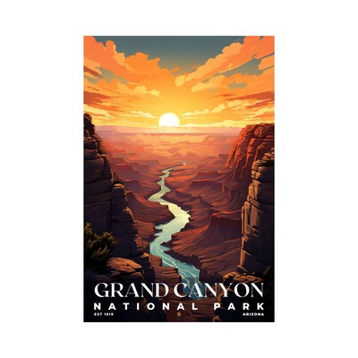 Grand Canyon National Park Poster, Travel Art, Office Poster, Home Decor | S7 - image1